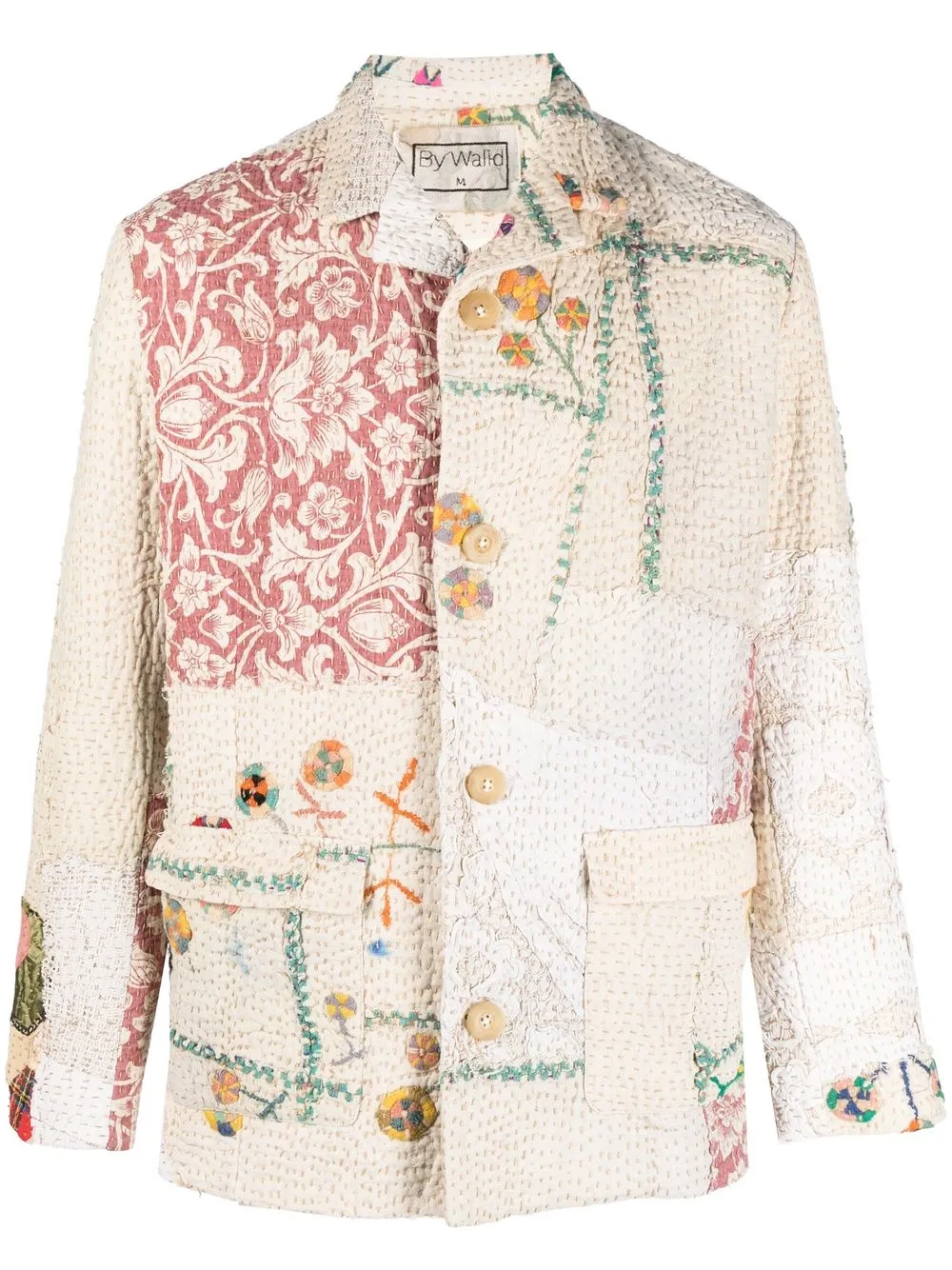 

By Walid patchwork-effect Noah jacket - Neutrals