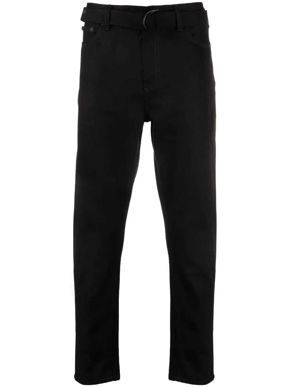 

Off-White pantalones rectos con cinturón - Negro