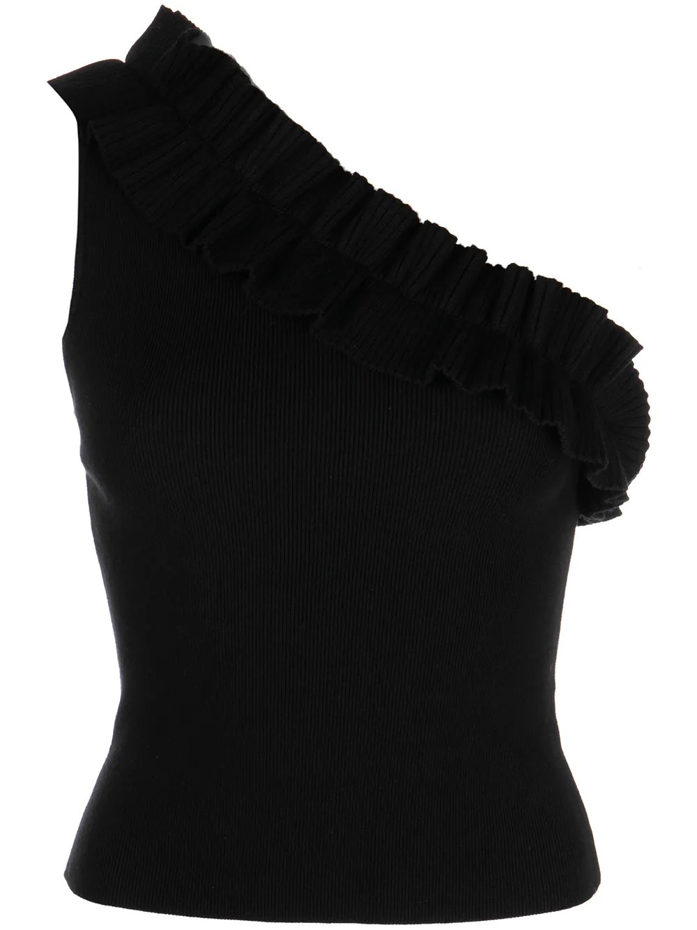 

Milly top con ribete de volantes - Negro