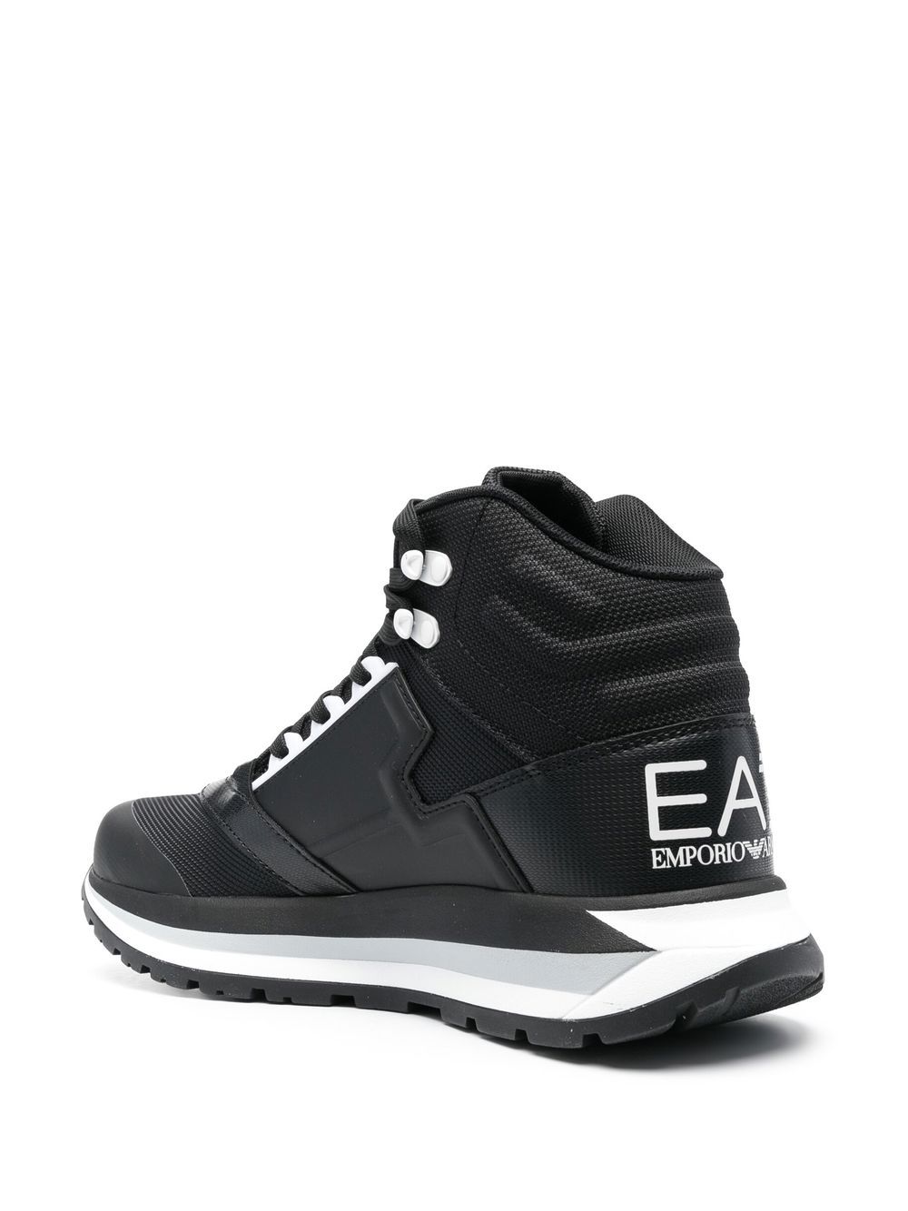 Shop Ea7 Ice High-top Sneakers In Black