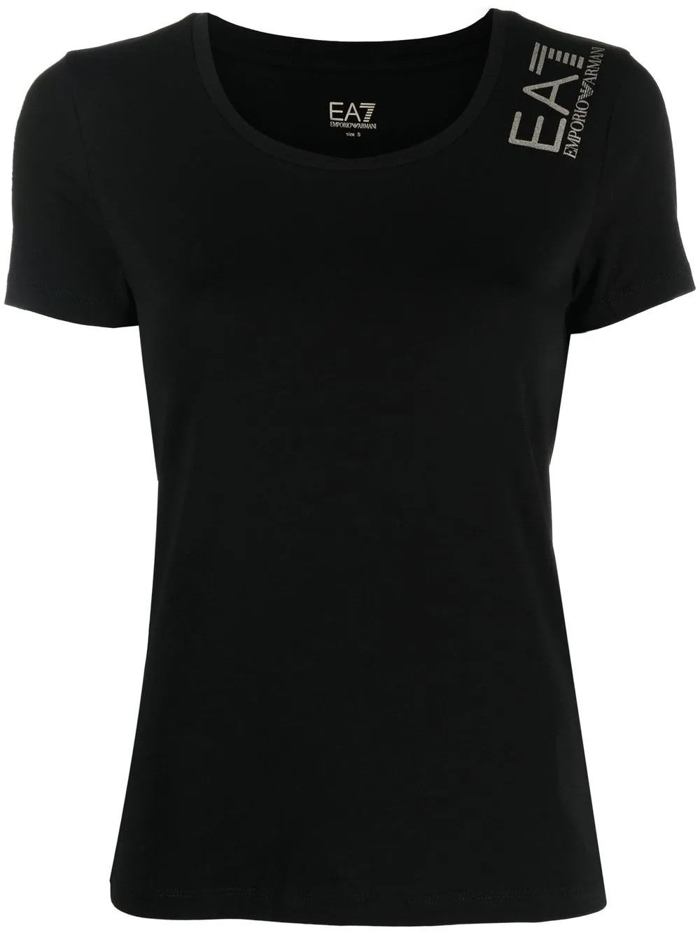 

Ea7 Emporio Armani flocked-logo T-shirt - Black