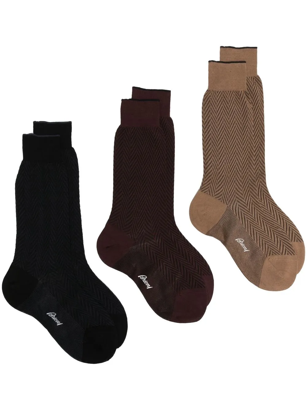 

Brioni calcetines tejidos con motivo de rayas - Multicolor
