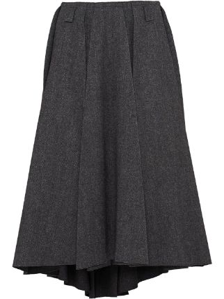 Prada Wool Midi Skirt - Farfetch