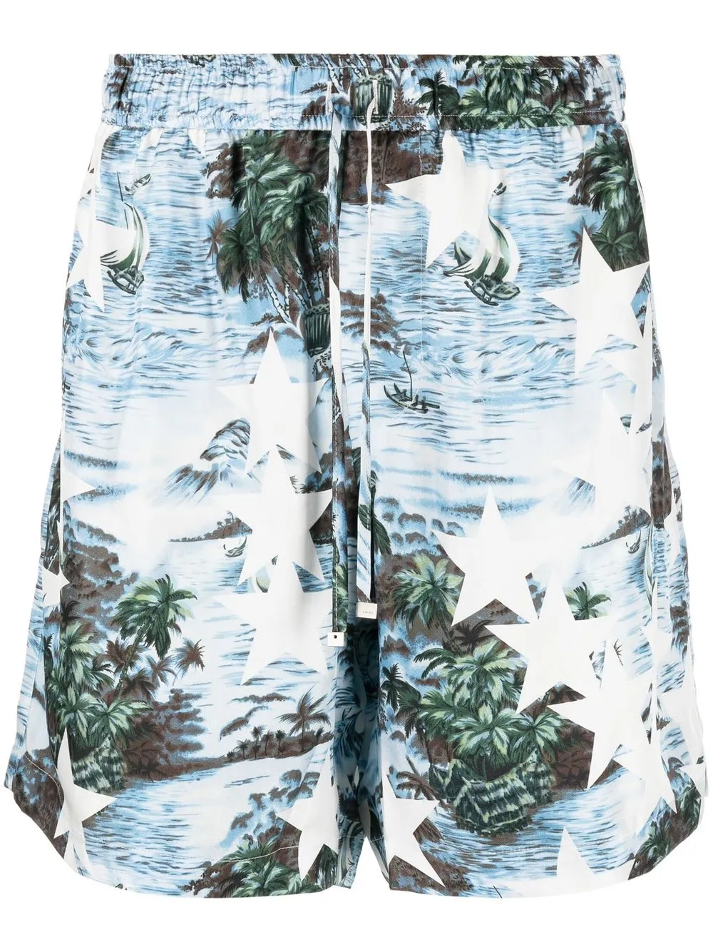 

AMIRI bermudas con estampado gráfico - Azul