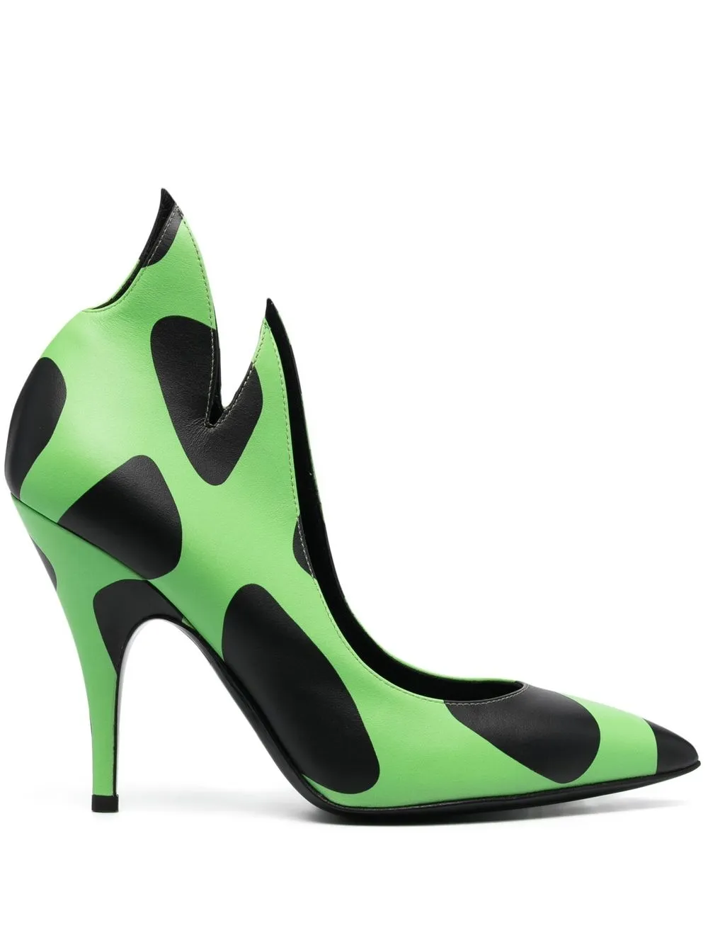 

Moschino 100mm dot-print pumps - Green