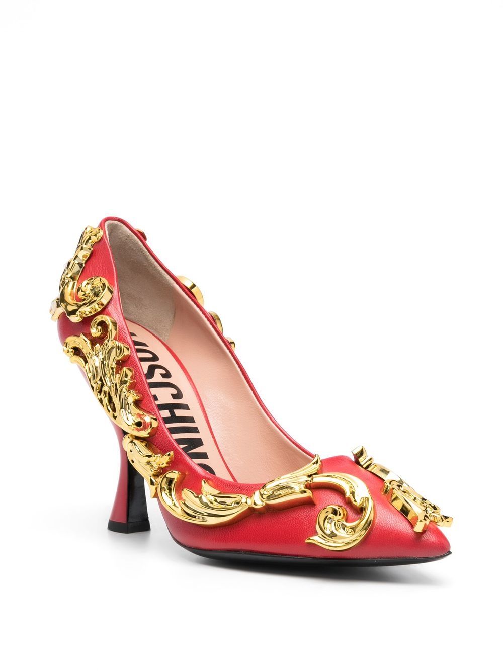 Moschino 95mm Leather Pumps - Farfetch