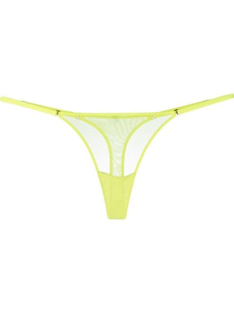 low-rise sheer thong 