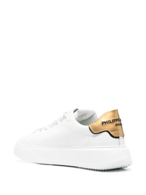 Philippe Model Paris Temple low-top Sneakers | White | FARFETCH