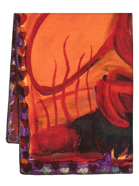 Givenchy hand-painted woollen throw