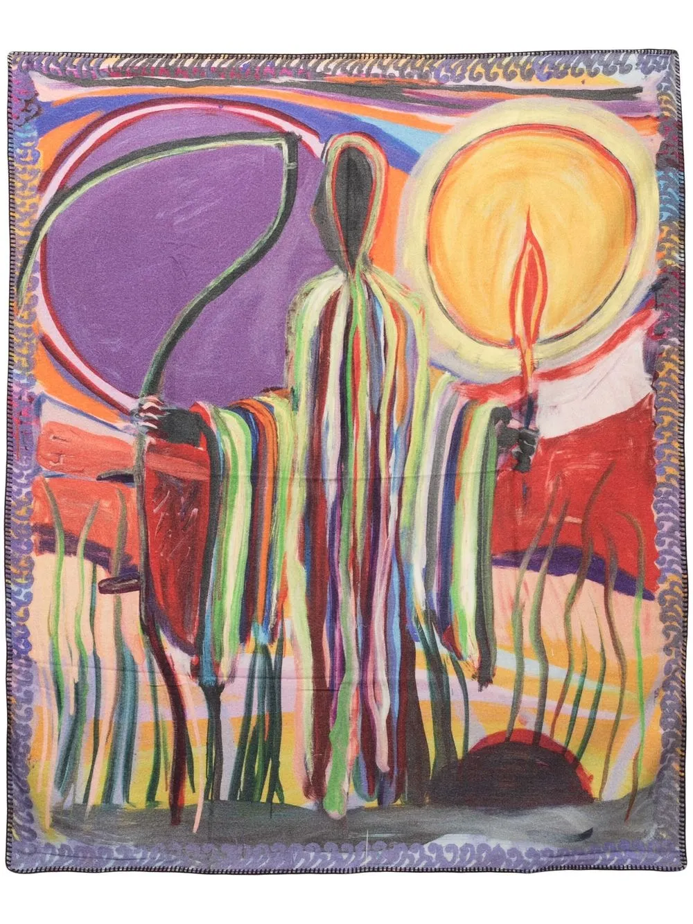  Givenchy Illustration-print Wool Blanket - Multicolour 