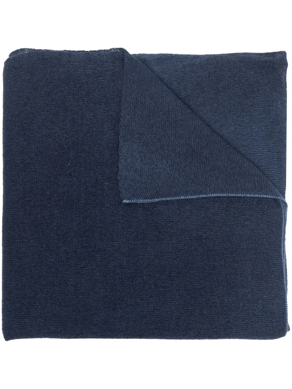 

Malo contrast-trimmed knitted scarf - Blue