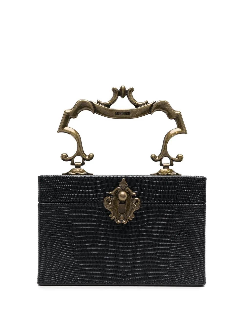 

Moschino bolsa de mano con asa en el tope - Negro