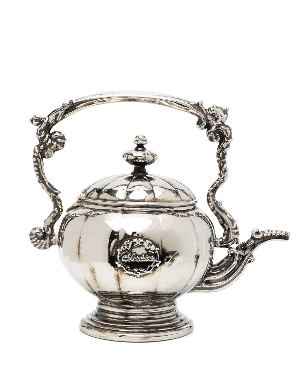 MOSCHINO LOGO-ENGRAVED TEAPOT CLUTCH BAG