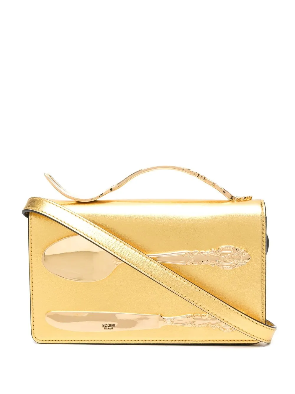 

Moschino bolsa de mano con detalle de cubiertos - Dorado