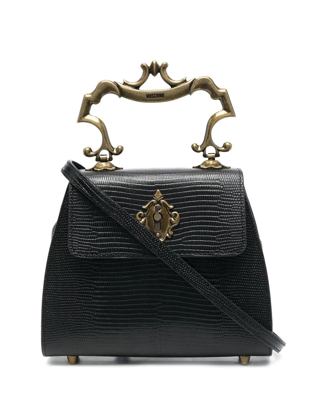 

Moschino sculpted top-handle tote bag - Black