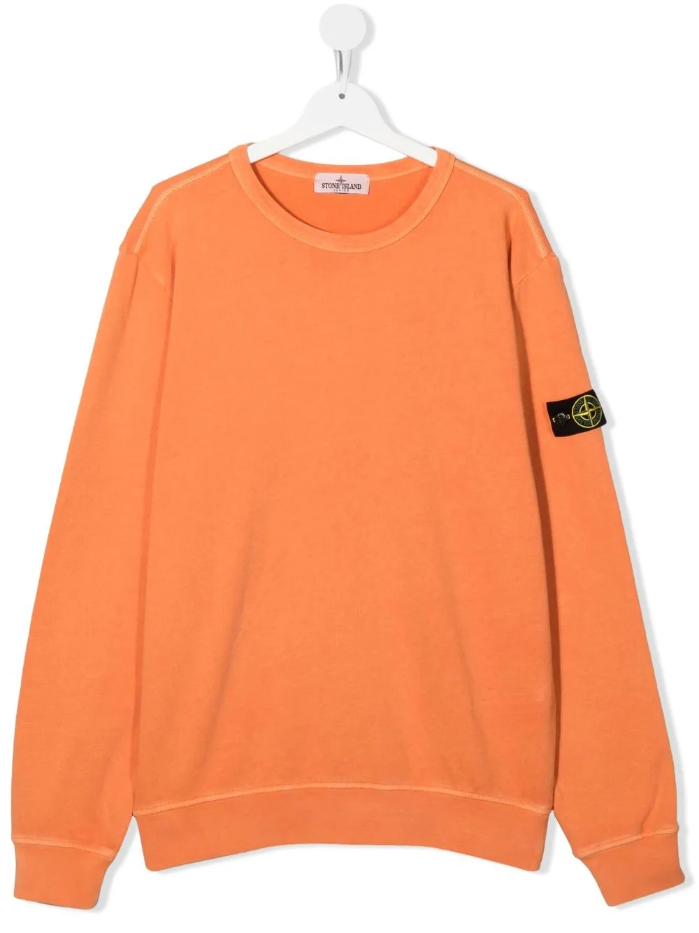 

Stone Island Junior suéter con parche de brújula - Naranja
