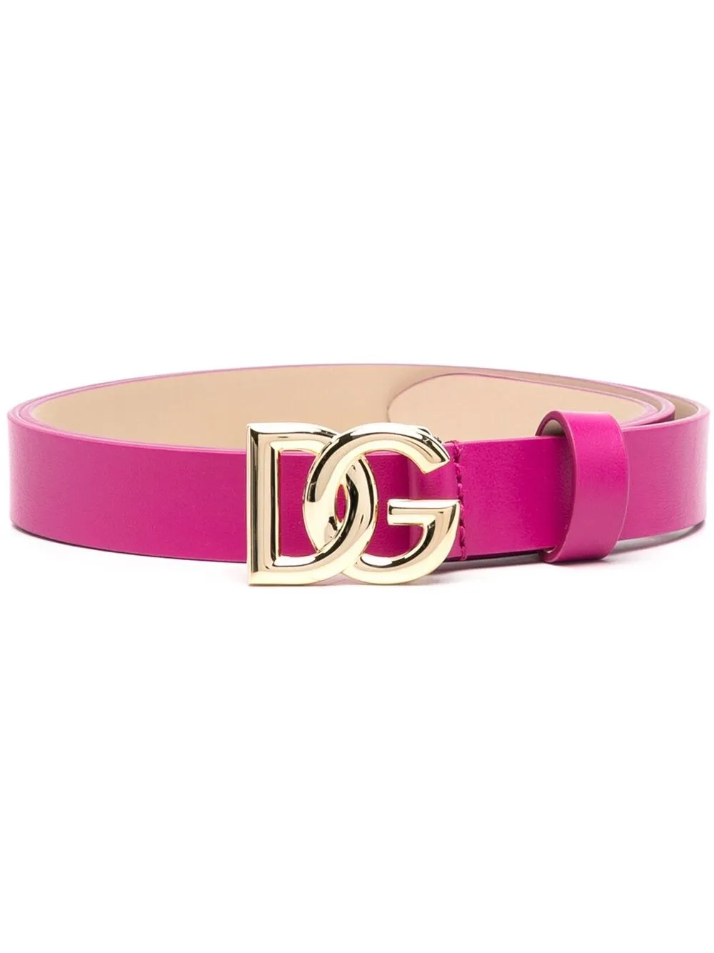 

Dolce & Gabbana Kids cinturón con hebilla del logo DG - Rosado