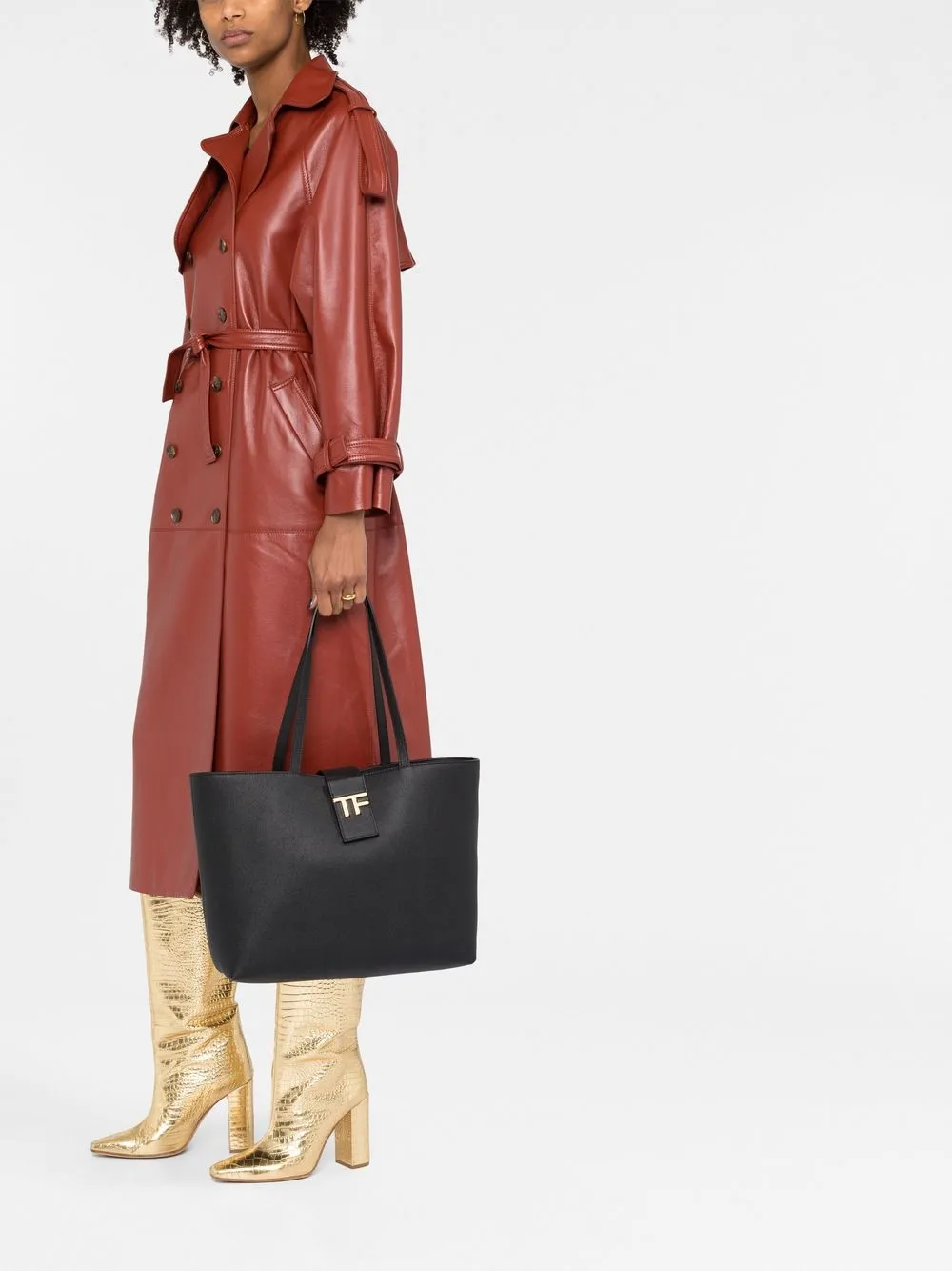 image 2 of tom ford e/w 纹理皮质小号手提包