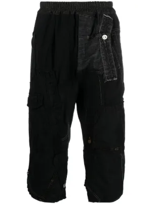 Nero Bermuda con cintura Farfetch Uomo Abbigliamento Pantaloni e jeans Shorts Pantaloncini 