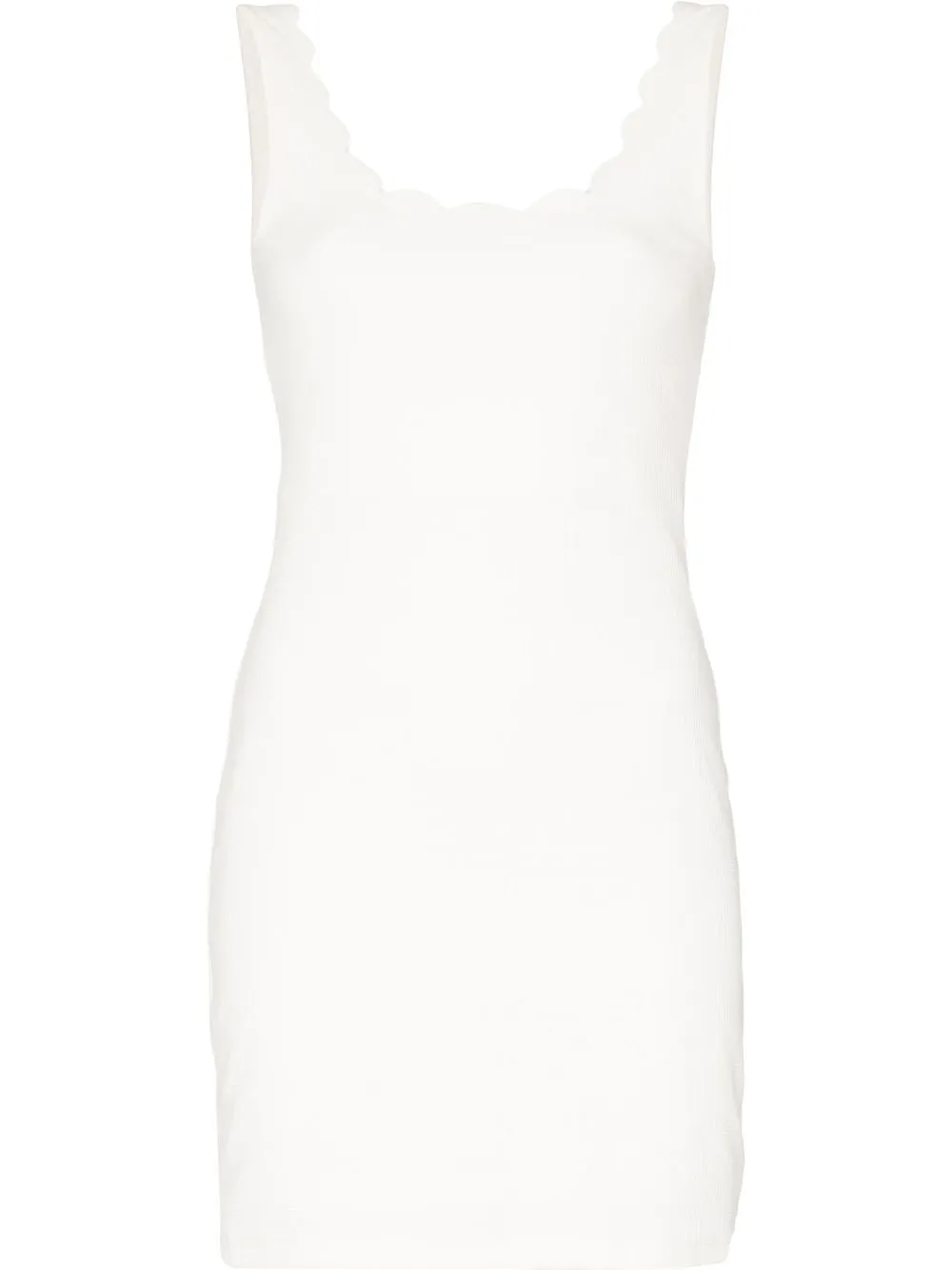 

Marysia scallop-edge mini dress - White