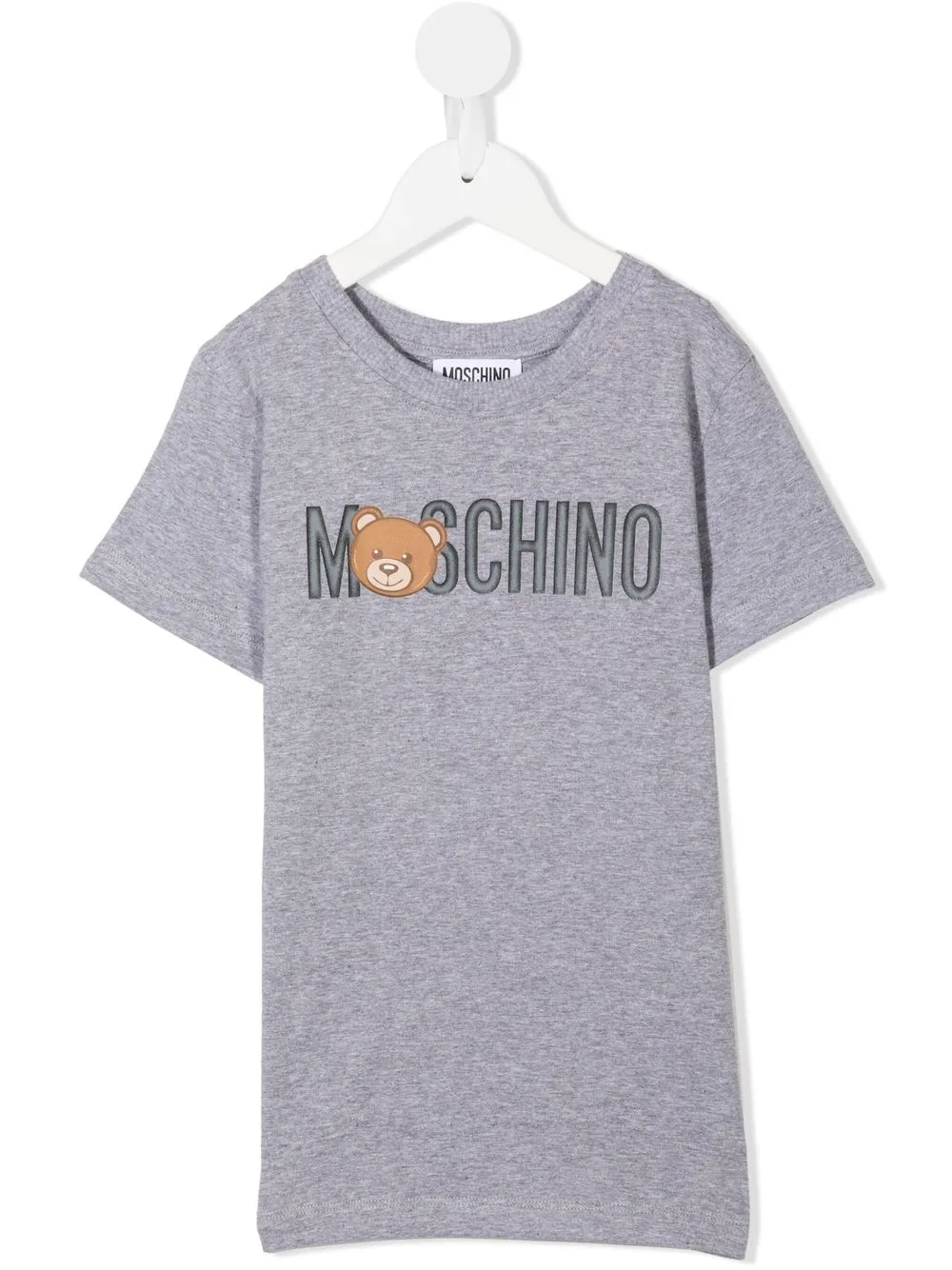 

Moschino Kids playera con logo estampado - Gris