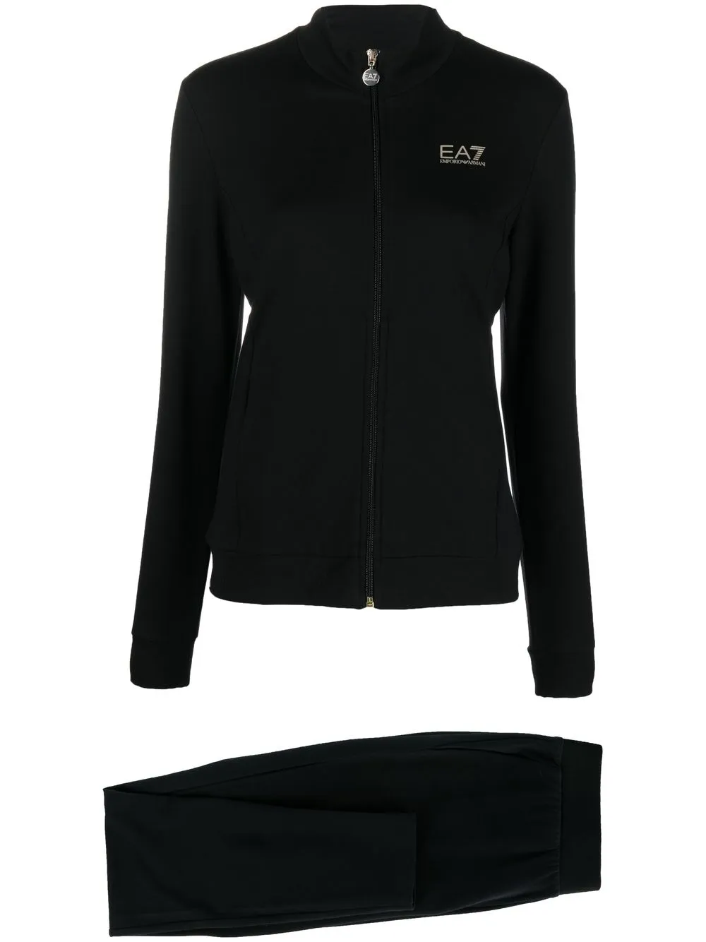 

Ea7 Emporio Armani traje deportivo con logo estampado - Negro
