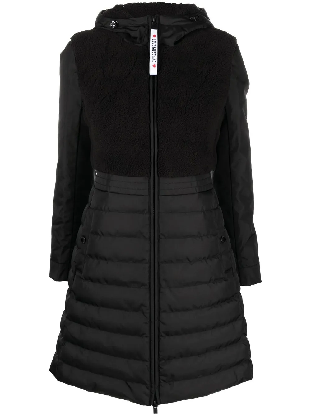 

Love Moschino zipped padded coat - Black