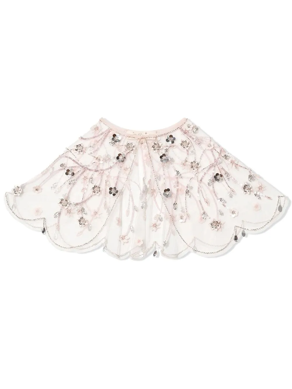 

Tutu Du Monde Daisy scallop-edge embellished cape - Pink