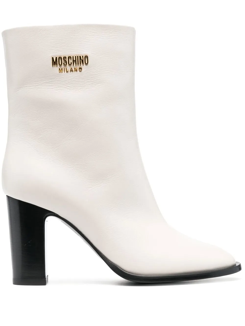 

Moschino side logo-plaque ankle boots - Neutrals