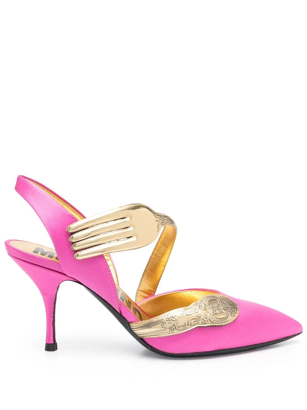 

Moschino fork-detail suede pumps - Pink