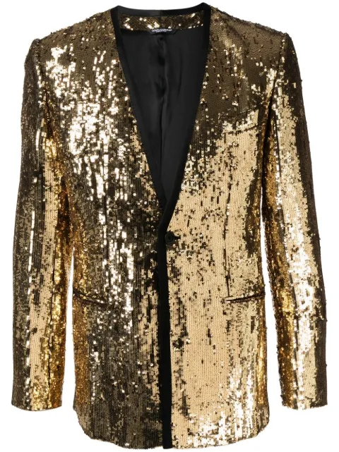 Dolce & Gabbana Sicilia-fit embellished single-breasted blazer