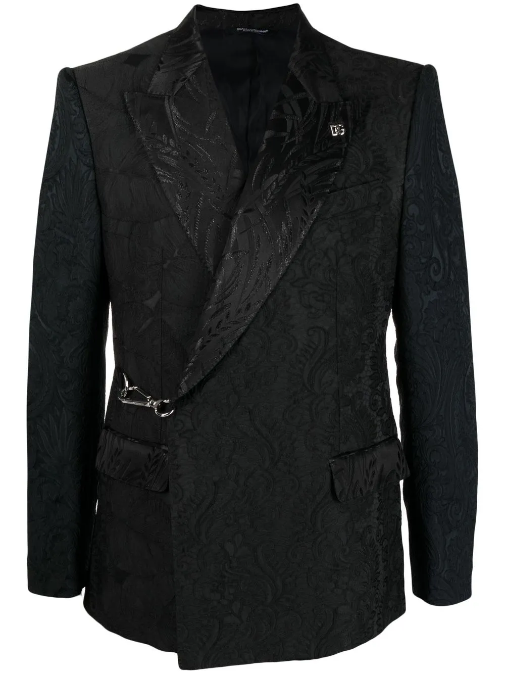 

Dolce & Gabbana blazer en jacquard con doble botonadura - Negro