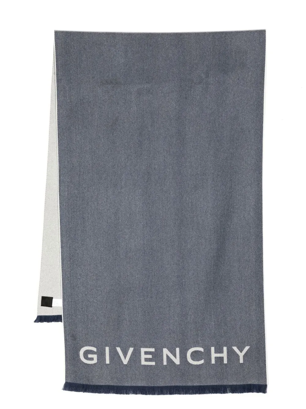 

Givenchy fringed logo-jacquard scarf - Grey