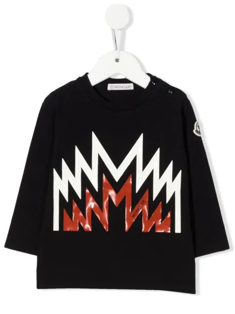 Moncler Enfant graphic-print long-sleeve T-shirt