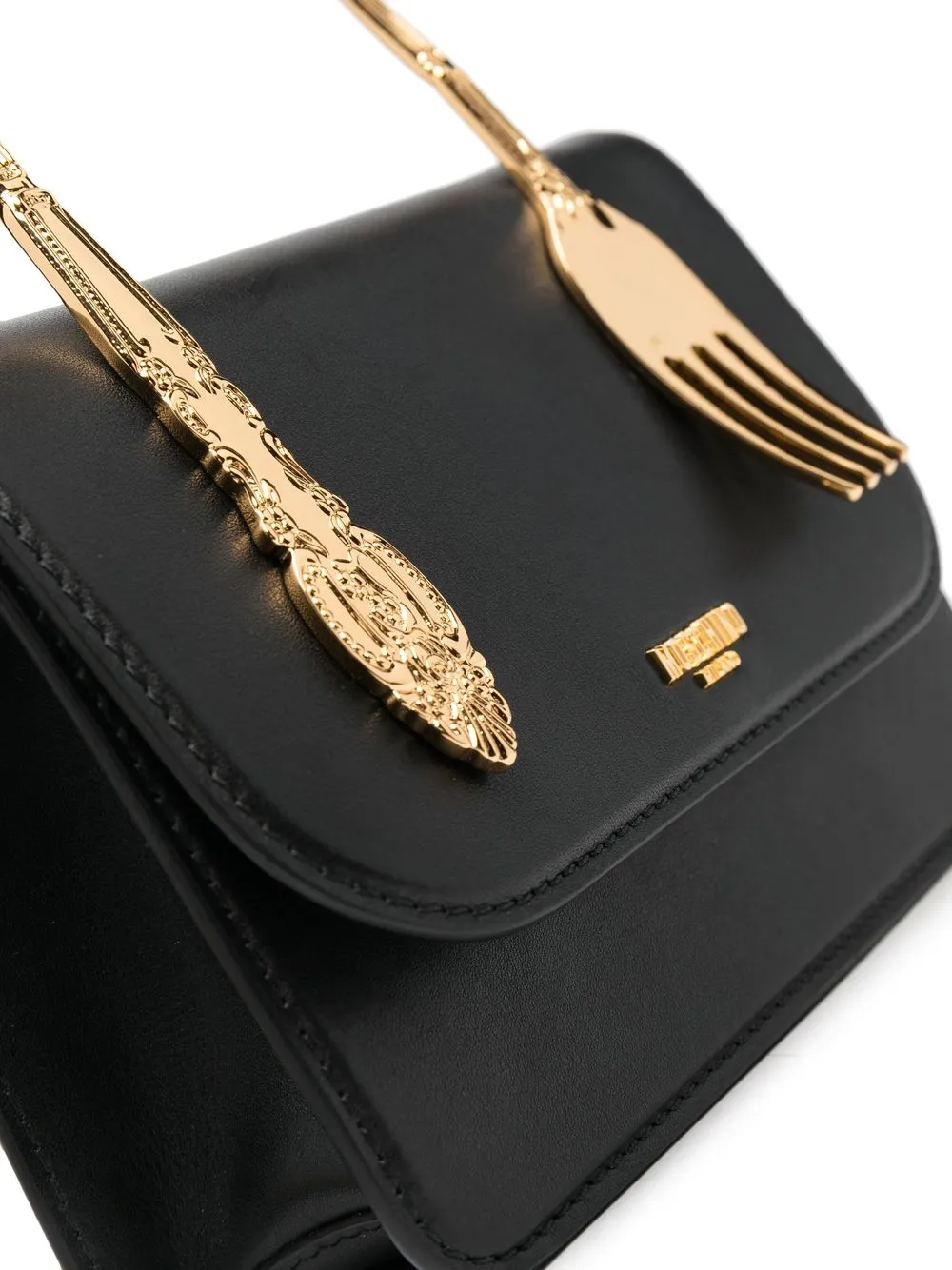 Moschino forkdetail Leather Shoulder Bag Farfetch