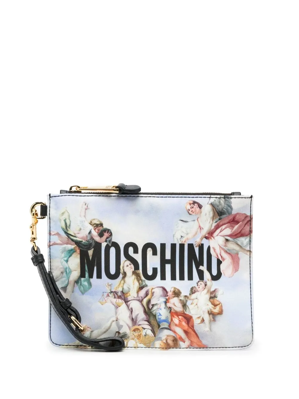 

Moschino bolsa de mano con estampado gráfico - Azul