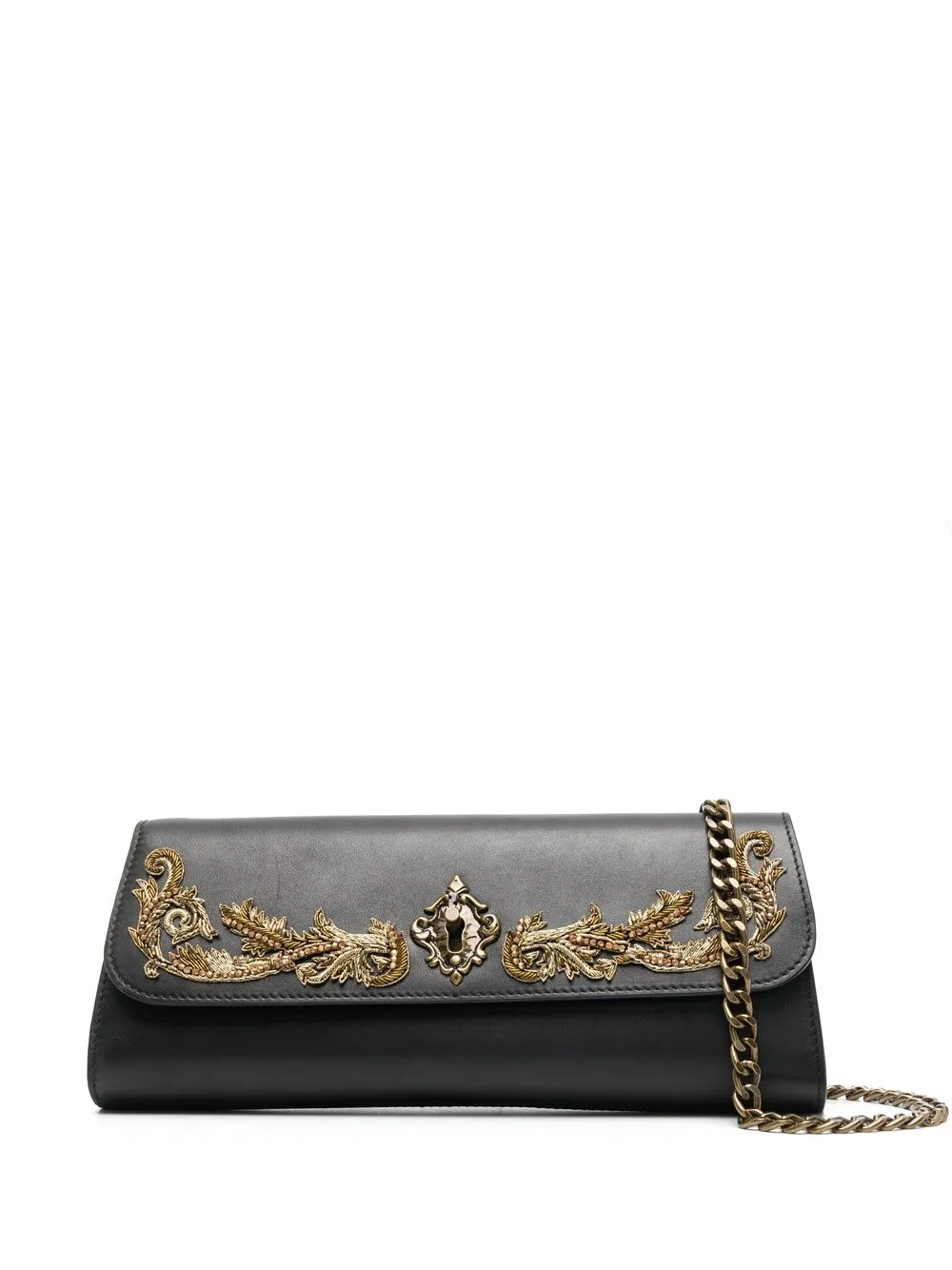 

Moschino bolsa de mano con apliques - Negro