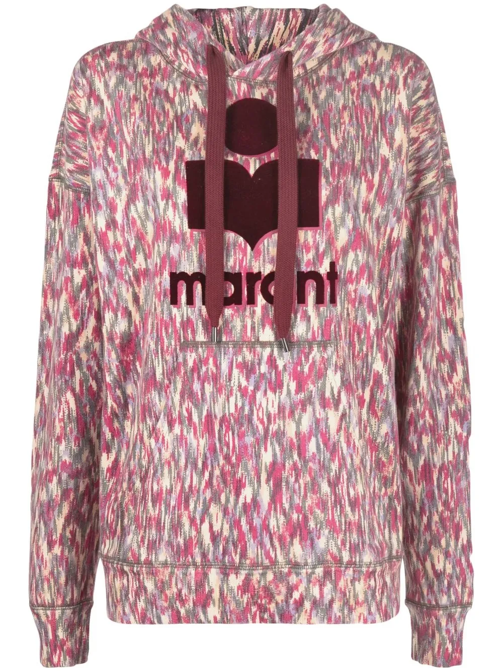 

Isabel Marant Étoile hoodie con estampado abstracto - Rosado