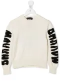 Barrow kids intarsia print jumper - Neutrals