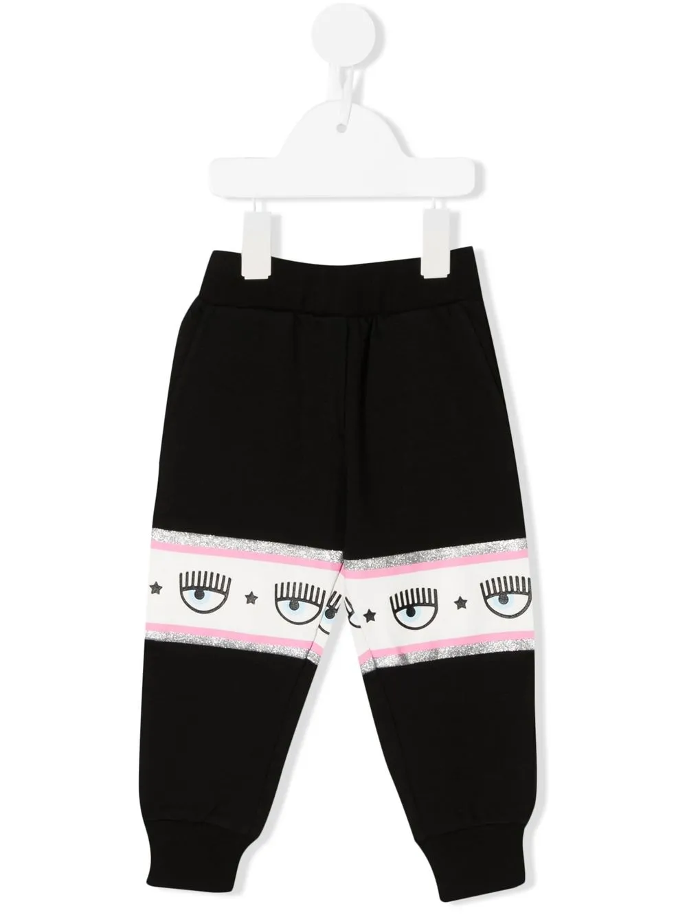 

Chiara Ferragni Kids pants con logo estampado - Negro