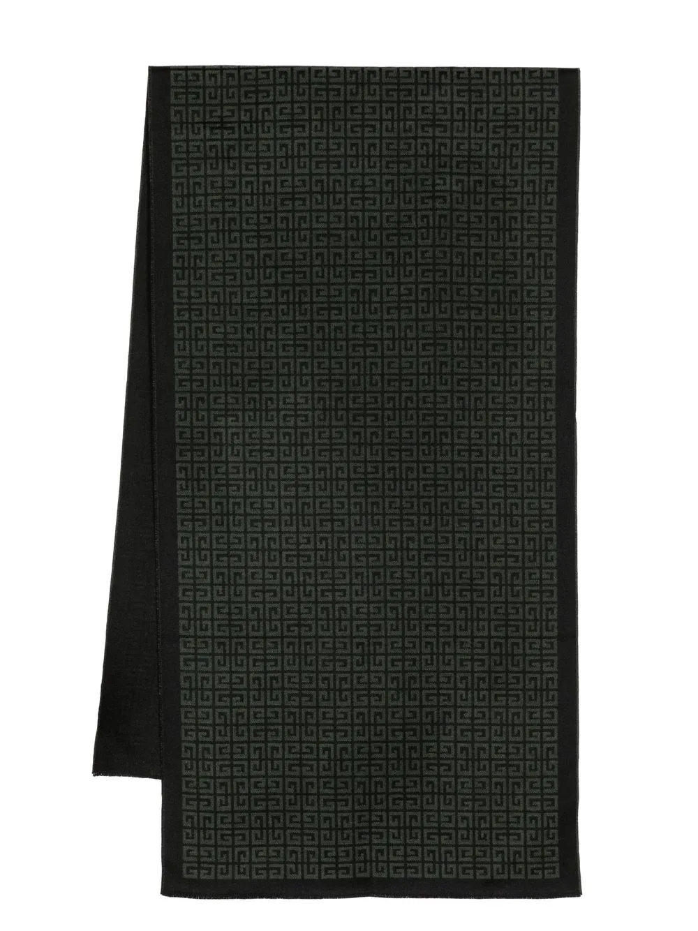 

Givenchy Greca-print knitted wool scarf - Black