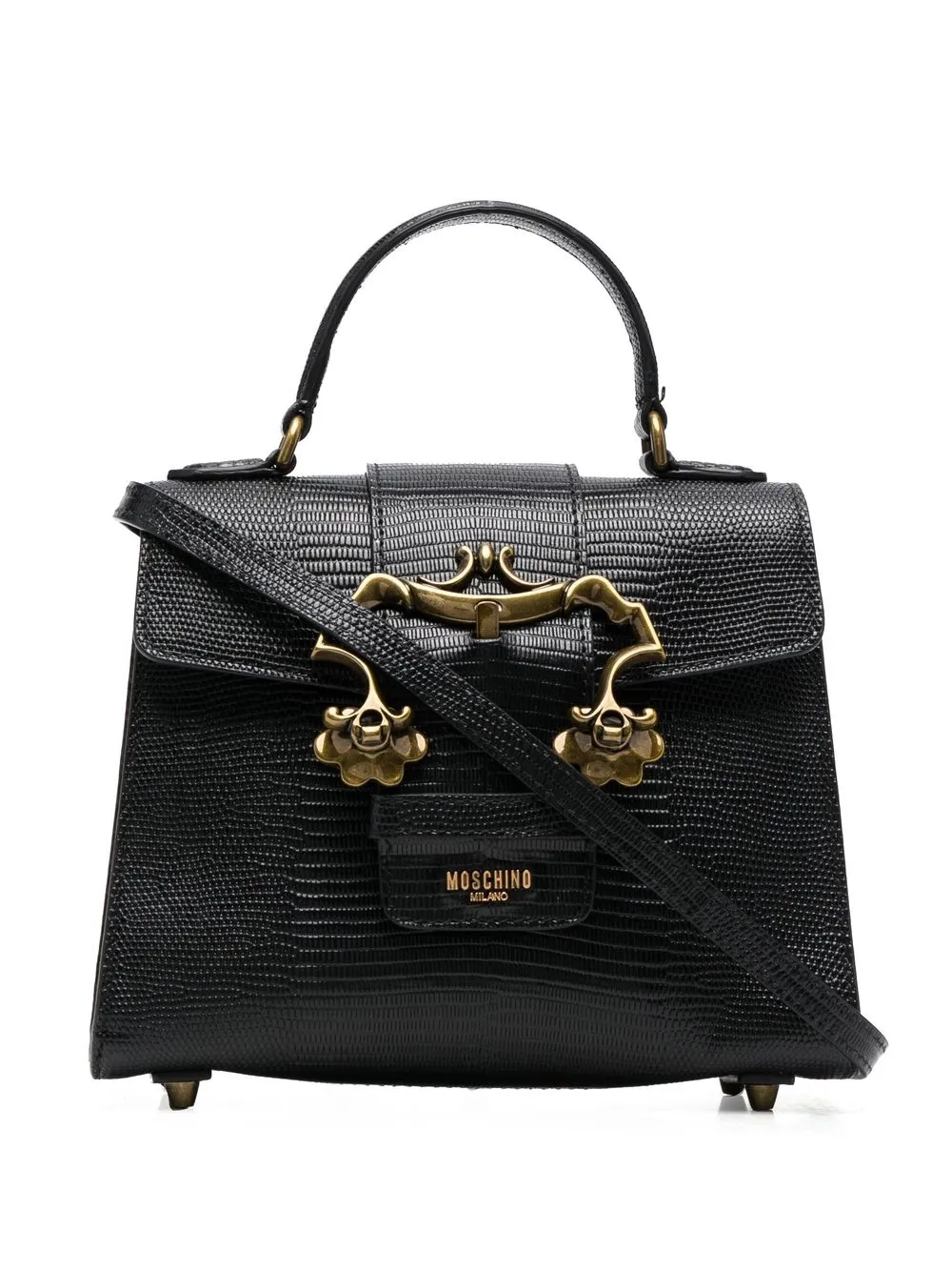 

Moschino mini crocodile-embossed tote bag - Black