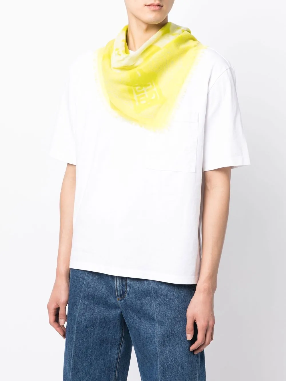 Givenchy Sjaal met grafische print - Geel