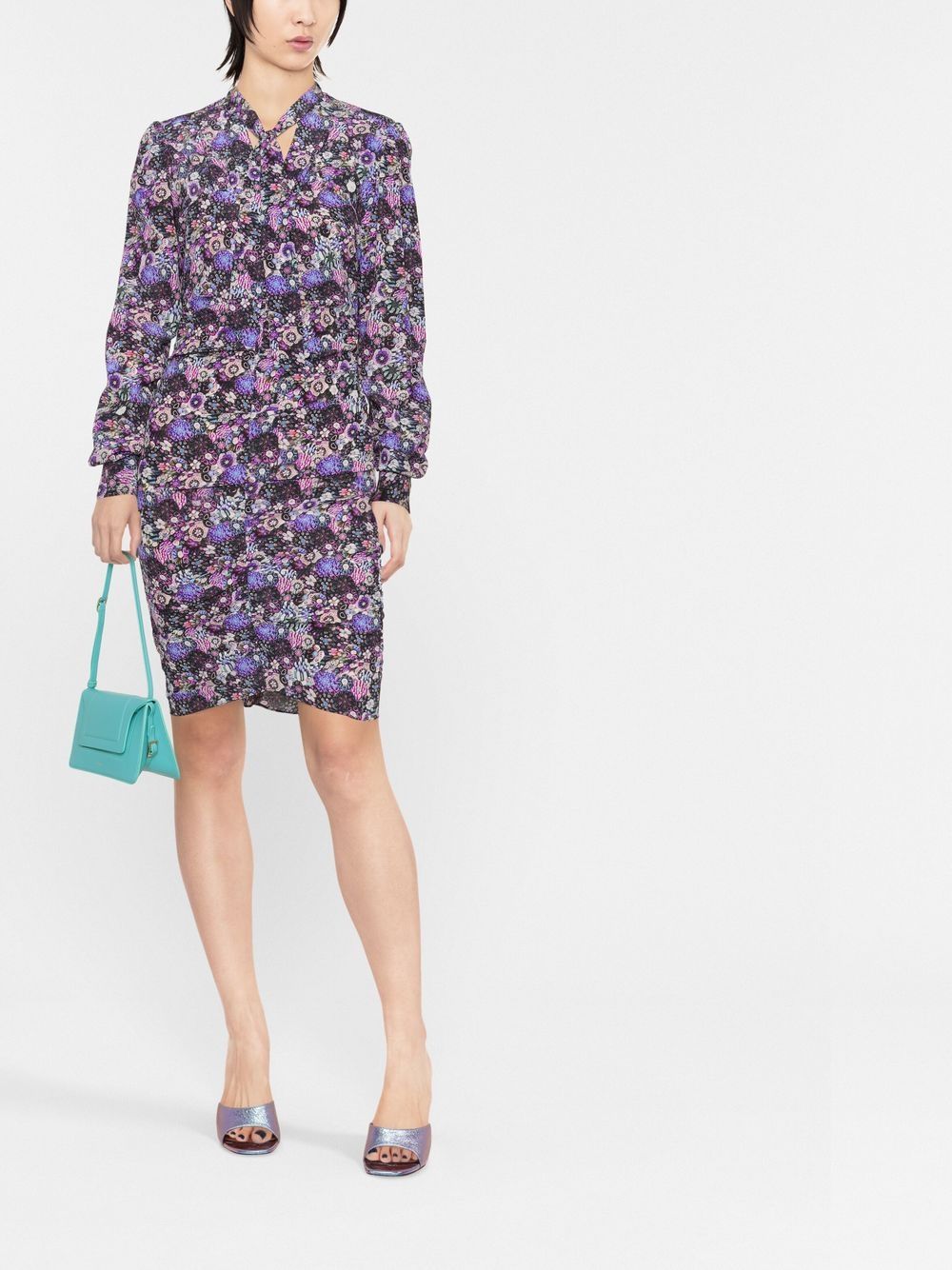 ISABEL MARANT Jurk met bloemenprint - Paars