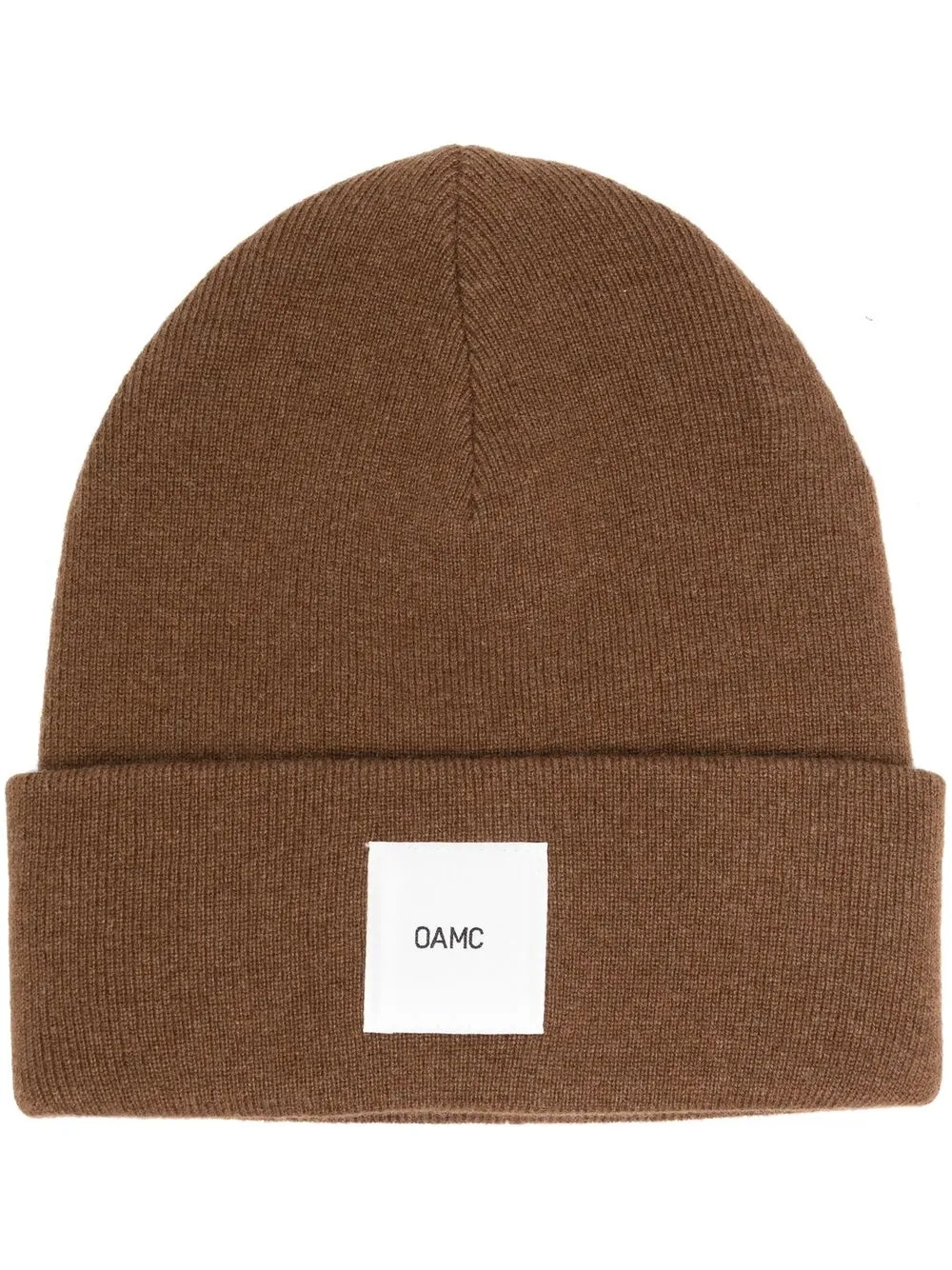 

OAMC logo-patch cashmere beanie - Brown