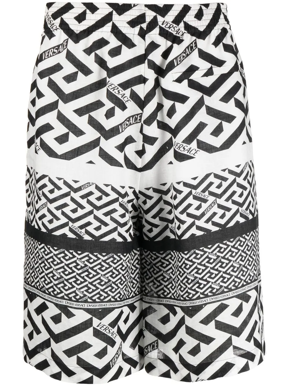 

Versace bermudas con monograma geométrico - Negro