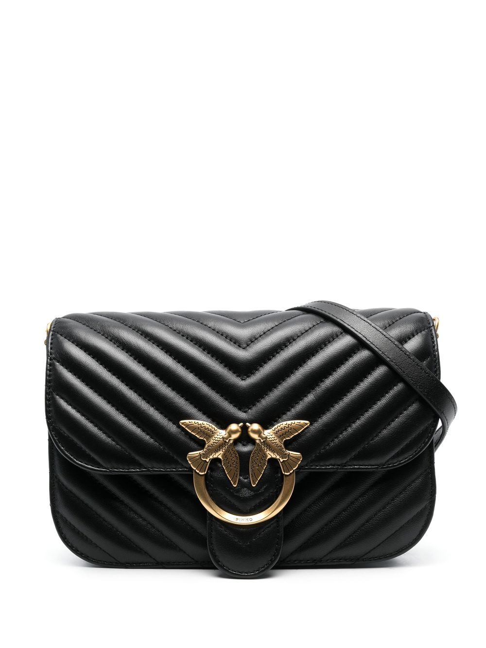 

PINKO Love chevron quilted shoulder bag - Black