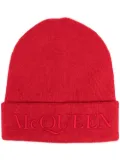 Alexander McQueen logo-embroidered knitted hat