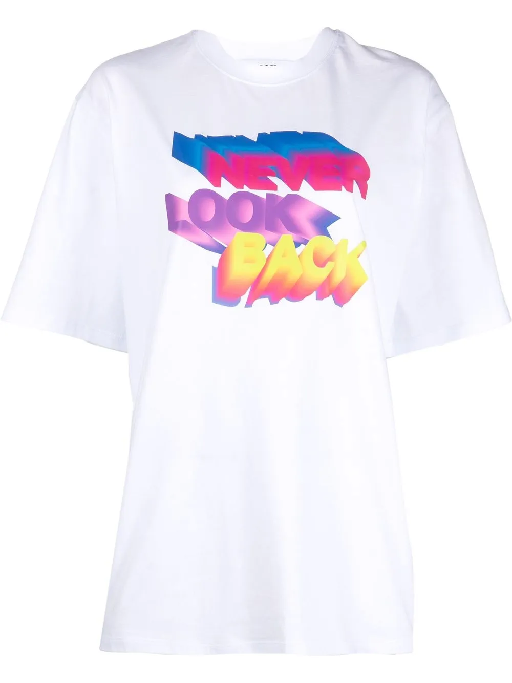 

MSGM playera Never Look Back - Blanco