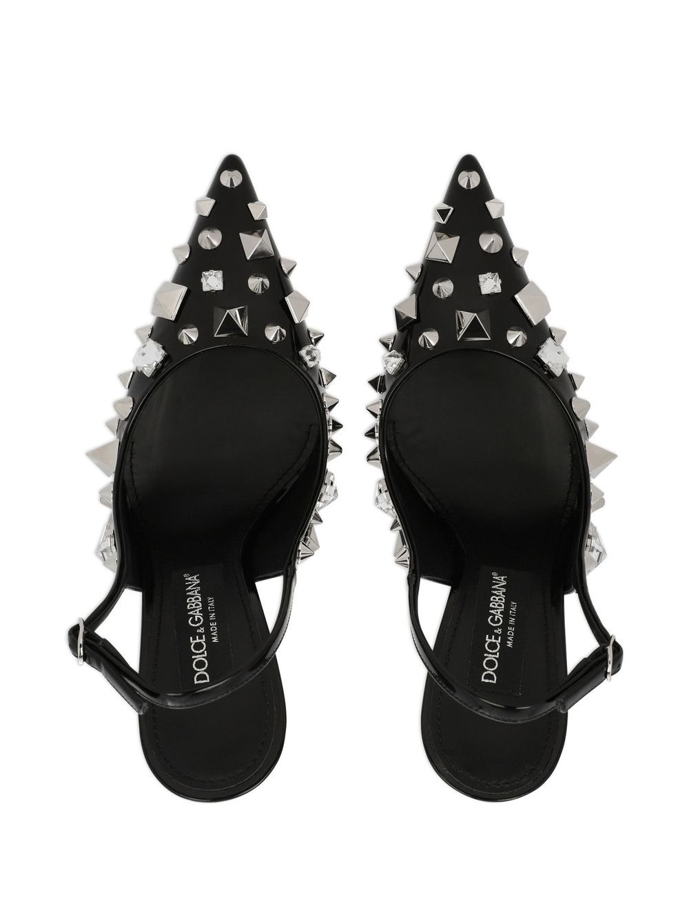 studded slingback 105mm pumps